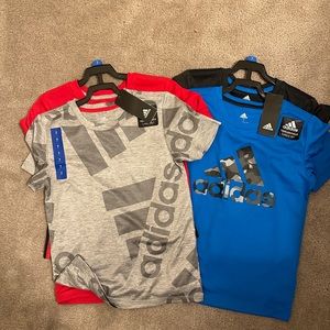 Adidas boys shirt/short sets x2